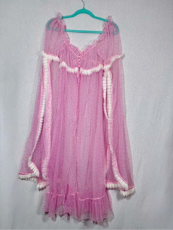 For Love And Lemons Other - For Love & Lemons ULTRA RARE Sheer Pink Ruffled Princess robe